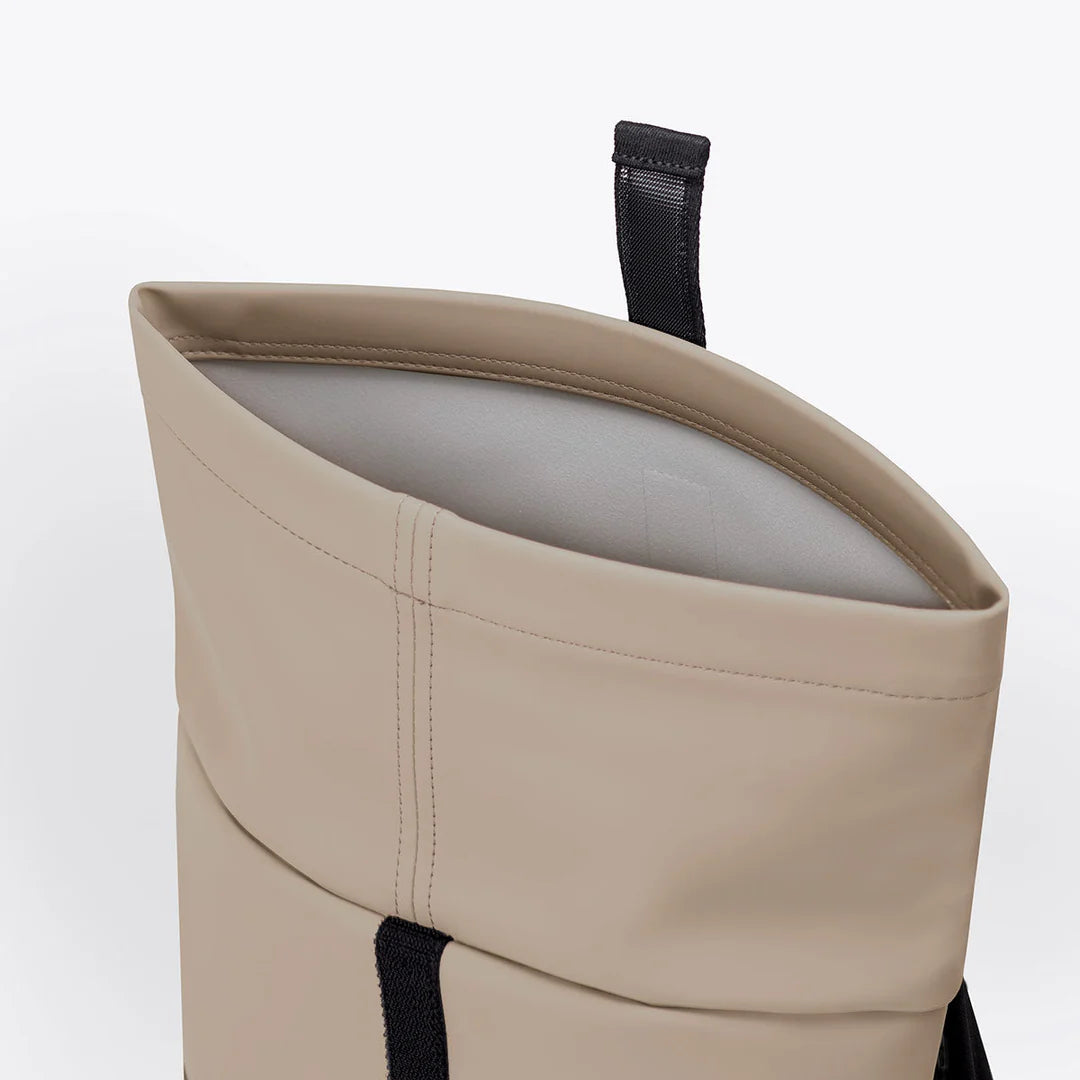 Hajo Mini Lotus Nude Backpack with roll-top closure
