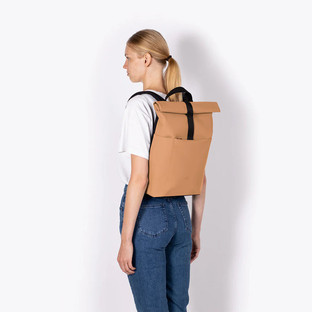 Hajo Mini Lotus Black Clay Backpack by Ucon Acrobatics worn by model