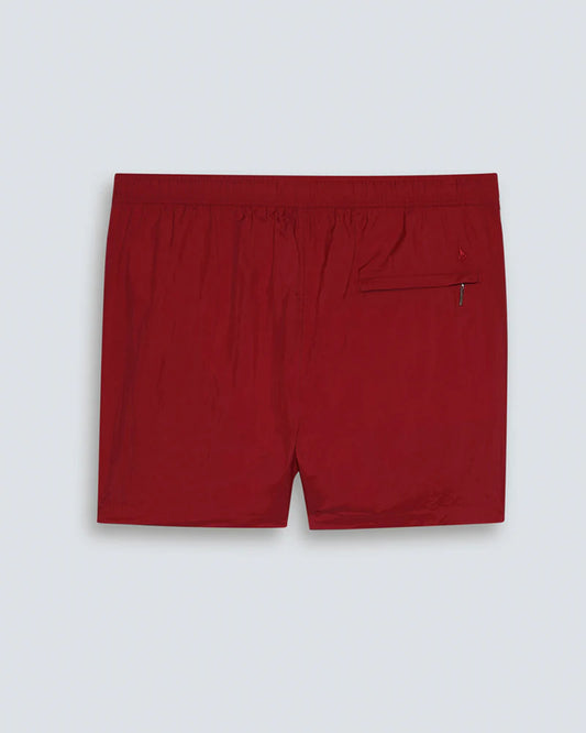 Coste Red Swim Shorts Front View - Sardegna Sartoria