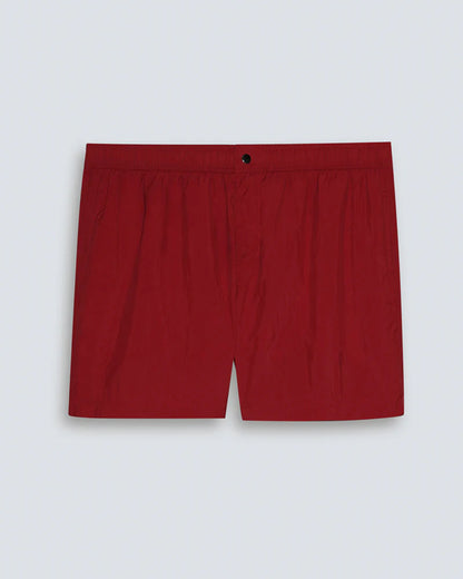 Men's Swim Shorts Coste Red Close-up - Sardegna Sartoria