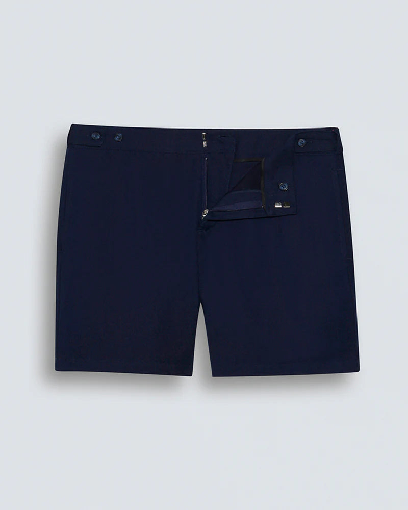 Men's Porto Cervo Cotolin Navy Shorts by Sardegna Sartoria