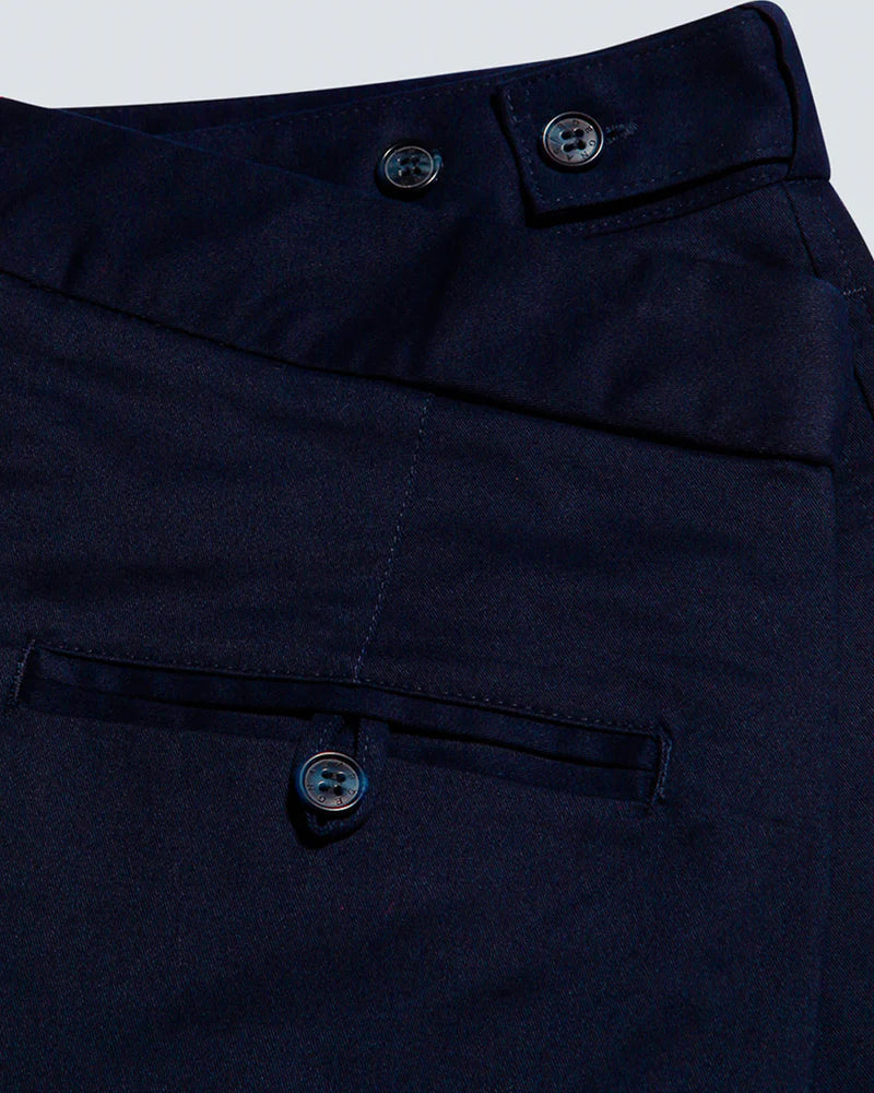 Men's Shorts PORTO CERVO Cotton Navy by Sardegna Sartoria - Premium Cotton Fabric