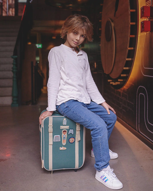 Suitcase KIDS TRAVEL Bistro Green by Light Plus Nine